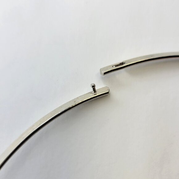 Gold Plated Butterfly Pendant Collar Necklace Rhodium and Gold Butterfly Pendant - Picture 3 of 8